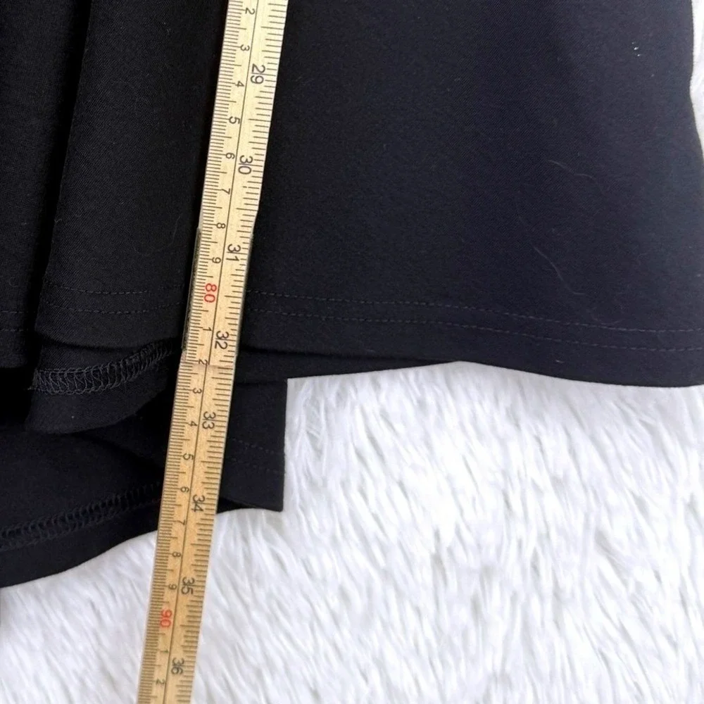 Sarin Mathews Black Off The Shoulder Cocktail Dress‎ Size S Stretch Short Sleeve